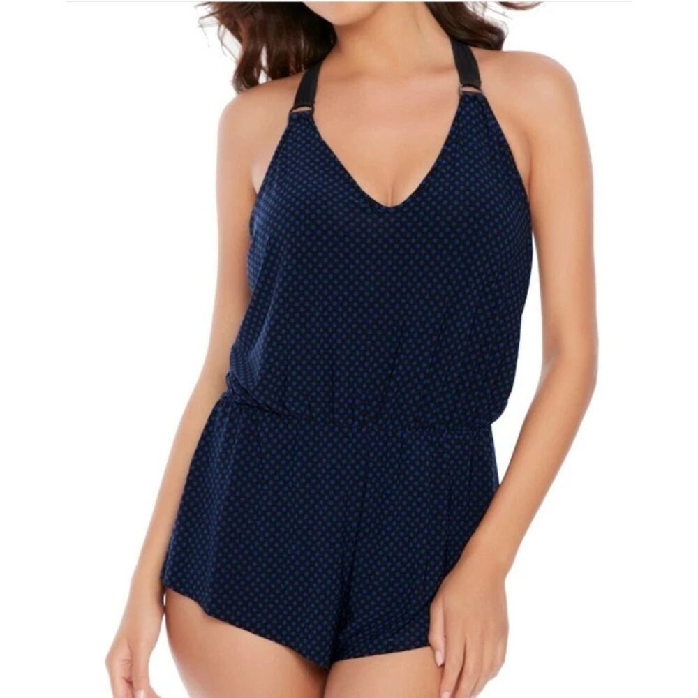 MagicSuit Women's Swimsuit Size 16 Lichtenstein Dot Gabby Romper One Piece